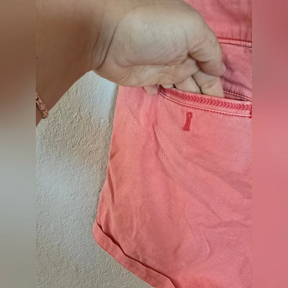 Anthropologie Pilcro Women's Hyphen Chino Shorts Boho Classic Stretch Pink 29 - Picture 6 of 7